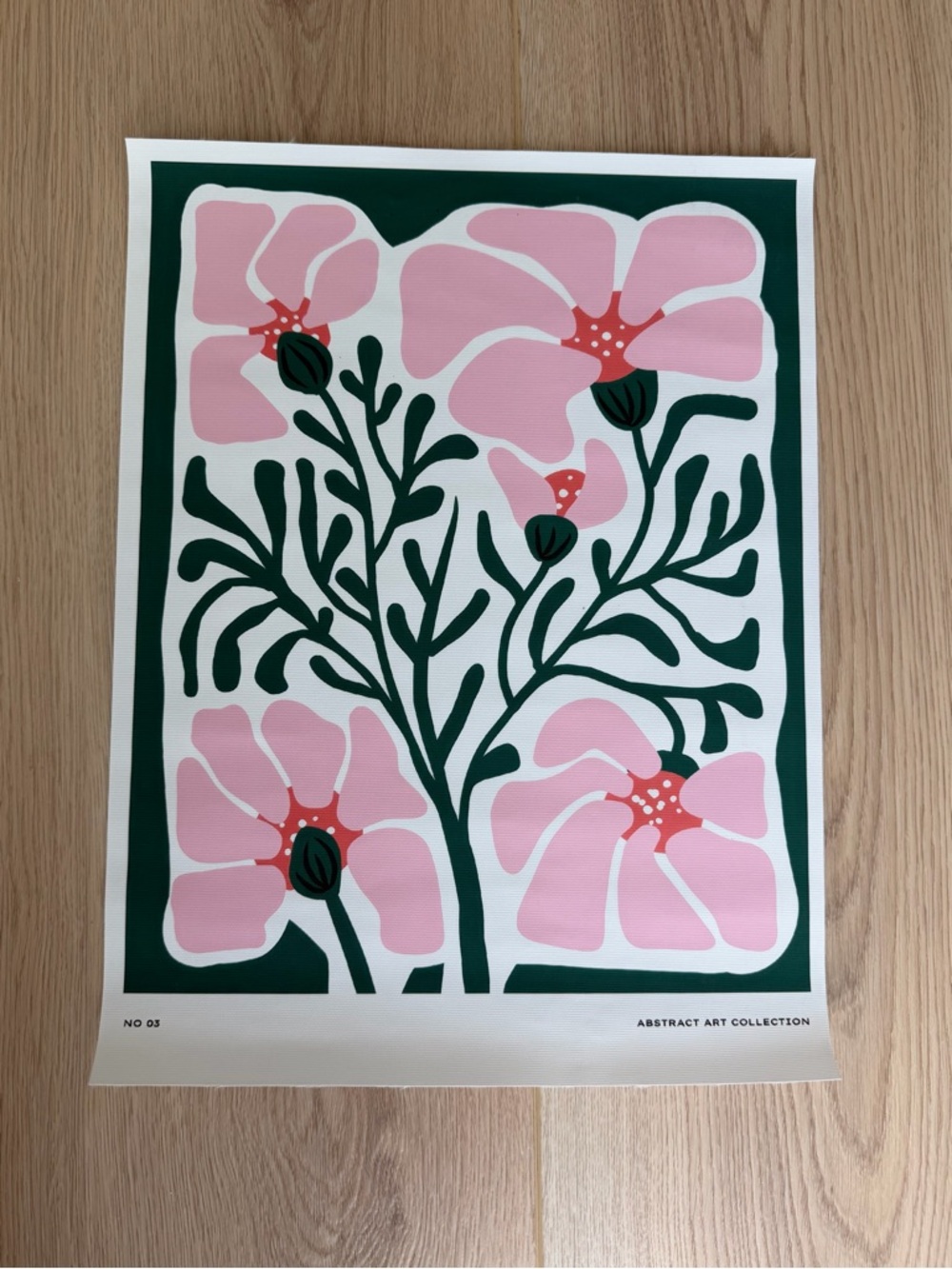 Abstract Flowers Art Print Canvas Poster